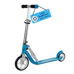 HUDORA Scooter Little BigWheel - Azul Cielo - Patín de Aluminio Seguro para niños Desde 3 años - Patinete Urbano Ajustable y Plegable para hasta 100kg - Patín Estable con Grandes Ruedas