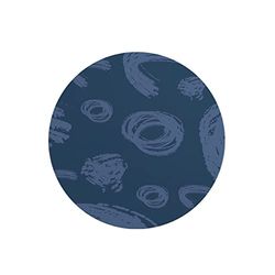Questo Casa, Rund musmatta med digitalt tryck, halkfri baksida, för kontor och hem, diameter: 22 cm