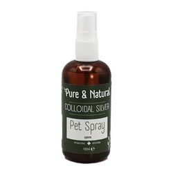 Pure & Natural Premium Colloidal Silver Spray for Dogs & Other Pets - 10ppm Antifungal, Antibacterial Pet Care - 100ml