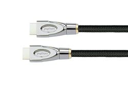 PYTHON Series PREMIUM Ultra-High Speed HDMI 2.1-kabel – 8K UHD-2/4K UHD – guldpläterade kontakter, 3-vägs avskärmning – kopparguide – nylonnät – svart – 2 m