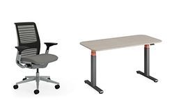 Steelcase Think - Silla de Oficina Ergonómica Solo - Mesa Altura Ajustable Eléctrica