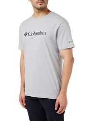 Columbia CSC Basic Logo T-shirt met korte mouwen voor heren, grijs (Columbia Grey Heather), M