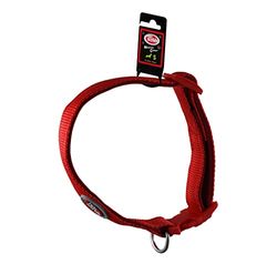 Collier réglable en Nylon avec Doublure en néoprène Neoprene Comfort Taille S - 1,5cm (25cm-40cm), Rouge, CO-Neo-Red-S