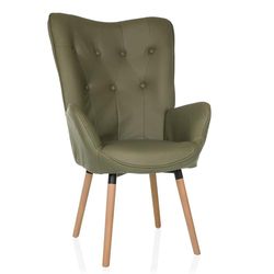 hjh LIVING Gestoffeerde fauteuil HAVENIO I Stof Groen