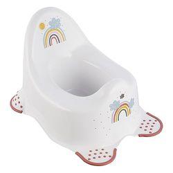Keeeper Rainbow Pot pour Bébé, de 18 Mois à 3 Ans Environ, Anti-Dérapant, Adam, Blanc