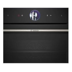 Bosch CSG7361B1 Serie 8 EEK: A+ Einbau-Kompaktdampfbackofen, 60 cm breit, 47 Liter, Home Connect, 4D Heißluft, schwarz