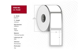 Rollos para Direcciones marca Capture modelo Label 102 x 152mm, Core 76mm,