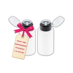 LALILL 2 Pezzi Dispensatore Pumpspender - SET di Flaconi a Pompa per Liquidi - Remover per Smalto, Remover Manicure - 200ml