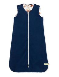 loud + proud Unisex baby omkeerbare slaapzak fleece, GOTS-gecertificeerd peuterpyjama's, ultramarine, 74/80, ultra marine, 74/80 cm