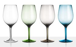 Brunner 0830184C.C9N Eleganti Calici Infrangibili Set 4 Pz, Onda & Jazz Wineglass, 60 Cl