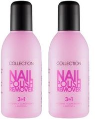 Collection Cosmetics 3-in-1 Nail Polish Remover, Cleans, Conditions and Whitens, 150ml (Pack of 2)