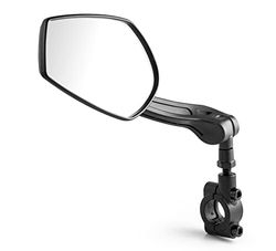 Lifenaxx LX-031 Rétroviseur Gauche pour vélo Mixte, Noir, Standard