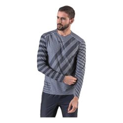 Nike M Nk Tech Knit Cool LS NV Maglietta a Maniche Lunghe, da Uomo, Uomo, BV5392, Grigio/Nero/Argento (Grey Fog/Black/Reflective Silv), M