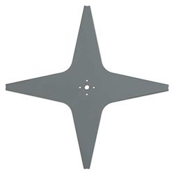 ARNOLD 1111-S6-0033 - Lama per Tosaerba AR8 Adatta per Alpina, Ambrogio, Lawn Bott, Lizard, Stiga e Wiper, 290 mm, 4 Taglienti, Colore: Grigio