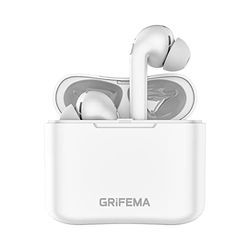 GRIFEMA G-TWS1, bezprzewodowe słuchawki Bluetooth z dotykiem, słuchawki douszne Bluetooth, bezprzewodowe słuchawki sportowe do biegania i ćwiczeń, biały