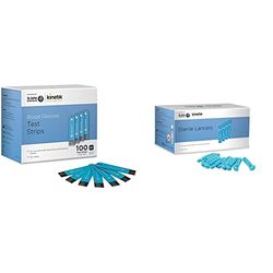 Kinetik Wellbeing Blood Glucose Test Strips (Pack of 100) – Used by The NHS & Kinetik Wellbeing Sterile Lancets (Pack of 200) – Used by The NHS – in Association with St John Ambulance