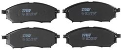 TRW GDB3392 Conjunto de 4 pastilhas de travão para Nissan Qashqai I (J10, NJ10) 2006-2014 eixo dianteiro e outros veículos