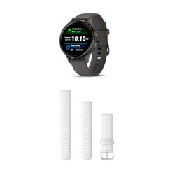 Garmin Venu 3S GPS Fitness Smartwatch Pebble Grey with Bluetooth Calling and Voice Assistant, Ultra-Sharp 1.3 Inch/1.1 Inch & Quick Release Band