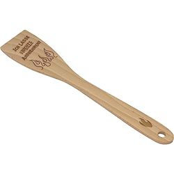 GRUSS & CO 48811 Spatule en bois de hêtre Motif "Nichts anbrennen" 30 cm avec motif gravé | Cadeau de cuisine