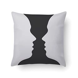 Doge Milano Coussin avec impression numérique, 100% Made in Italy, Coussin de canapé décoratif, amovible et lavable, Modèle Océane, 40x40x5 cm