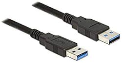 DeLock kabel USB 3.0 typ A-kontakt > USB 3.0 typ A-kontakt 0, 5 m svart