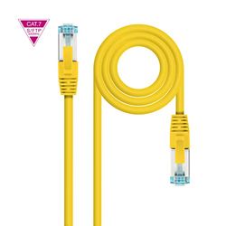 Cat.7 LSZH S/FTP PIMF AWG26 netwerkkabel, geel, 2 m, hoge snelheid voor datanetwerken en veilige verbindingen.