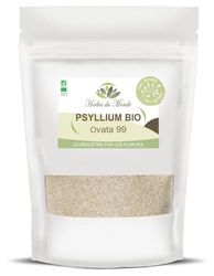 Herbes du Monde - Psyllium Ovata 99 BIO 250g: Pur à 99%, Riche en Fibres, Certifié AB, Tisane Naturelle pour Transit & Bien-Être, Soutien Digestif, Conditionné en France - 1 sachet