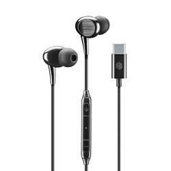 Music Sound | In-ear hoofdtelefoon | hoofdtelefoon met kabel en microfoon - USB-C-compatibiliteit - kleur zwart