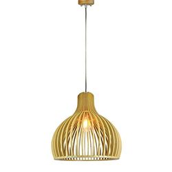 V-TAC VT-4453 Lampadario portalampada 1MT E27 in vero legno Ф450mm con cavo in gomma - SKU 40551