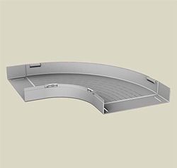 Unex 66430-44 U41X/U43 x Curva Piatto Di 90°, Antracite, 100 mm, Lunghezza 400 mm, Larghezza