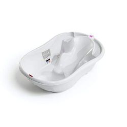 OKBABY Onda Evolution met badsteunen - Ergonomisch ontworpen badje voor baby's van 0-12 maanden - wit