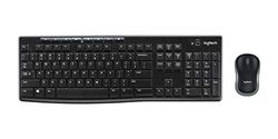 Logitech MK270 Desktop for Education with Silicone Cover, Wireless Keyboard Mouse Combo for Windows, 2.4GHz USB, Compact Mouse, 8 Multimedia Keys, PC, German QWERTZ Layout - Black