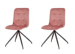 La Chaise Hiszola krzesło z drewna, tkaniny, różowy make-up, wymiary: 46 cm (szerokość) x 57 cm (głębokość) x 88 cm (wysokość)
