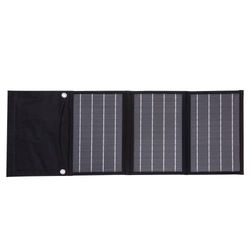 Technaxx Cargador Solar de 21W USB para teléfono, Power Bank, Tableta, etc Viajes, acampadas y Actividades al Aire Libre - Maletín de Carga con Panel Solar TX-207