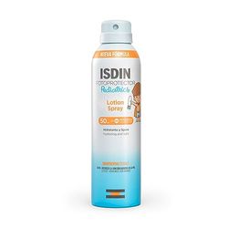 ISDIN Fotoprotector Pediatrics Lotion Spray SPF 50, Protector Solar Corporal para Niños, Hidratante y Muy Ligero, con Extracto de Siempreviva, 250 ml