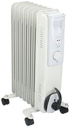 Alpina Olieradiator - Elektrische Bijverwarming - met Thermostaat - 1500 Watt - Wit