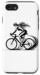 Cycling Girl Drawing Bike Sports for Girls Case for iPhone SE (2020) / 7 / 8