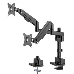 myWall HL 51-2 L monitorhouder voor 2 beeldschermen, 17-32 inch (43-81 cm), met glazen drukveer, belasting tot 9 kg, VESA: 75/100