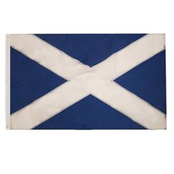 AZ FLAG – Bandera escocesa Premium – 150 x 90 cm – Bandera escocesa cosida y bordada de nailon 200D con ojales metálicos integrados – 200 g