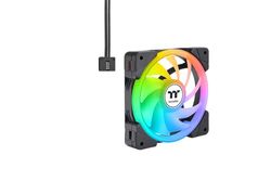 Thermaltake SWAFAN EX 12 ARGB PC Cooling Fan/ 3-Fan pcak/ 500~2000 RPM/Magnetic Connection/Reversable Blades/sync with MB RGB Software/ 120mm / White