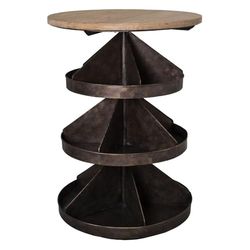 Antic Line Table avec 3 casiers pivotants