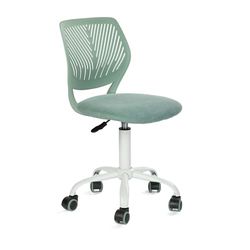 FurnitureR Eetkamerdraaistoel, 1 x keukenstoel, gestoffeerde stoel, draaistoel, comfortabele stoel met wielen, rugleuning, armloze stoel voor eetkamer, woonkamer, Morandi stof, aqua