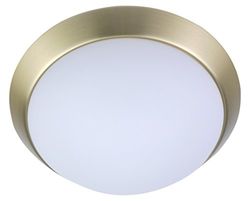 Niermann Standby A + + to E, Plafonnier – Bague décorative laiton mat, opale mat, Verre/métal, opal matt, 50 x 50 x 13 cm