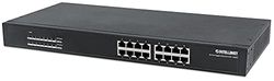 Intellinet Switch Endspan 560993 Gigabit Ethernet PoE+ a 16 porte, 19", montaggio rack, colore: Nero