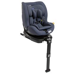 Chicco Seat3Fit i-Size Silla de Coche ISOFIX Giratoria 360° y Reclinable 0-25 Kg (40-125 cm), Grupo 0/1/2 para Niños 0-7 Años, Reposacabezas Ajustable y Protección Lateral, Azul (India Ink)