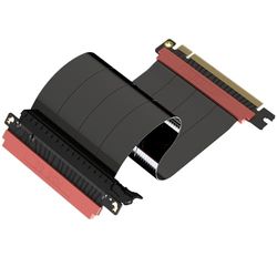 LINKUP - AVA5 PCIE 5.0 Riserkabel | RTX5090 RX9070 GPU Klaar | x16 128GB/s Snelheid | Compatibel met PCIe 4.0 | Ontworpen voor ITX | Enkele Omgekeerde Rechte, Zwart 27cm (Totale lengte 31.5cm)