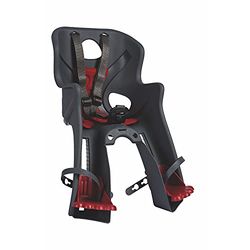 Rabbit- Asiento Delantero de bicicleta - para Niños de hasta 15 kg, de 9 meses a 3 años - Se fija al cuadro - Gris oscuro