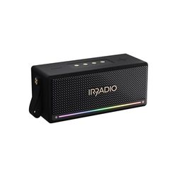 IRRADIO IR-M6 Classic, Cassa Bluetooth portatile, 40W, Doppio Woofer e Tweeter, Grado di impermeabilizzazione IPX7, Illuminazione LED RGB, Funzione True Wireless Stereo, Compatibile formati MP3 e WA