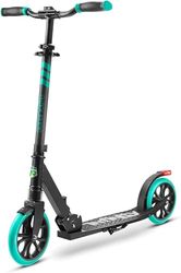 Serenelife Scooter, step voor volwassenen en jongeren, verstelbare hoogte, opvouwbare step, glijdende wielen van groen, eenvoudig te hanteren (Aqua)