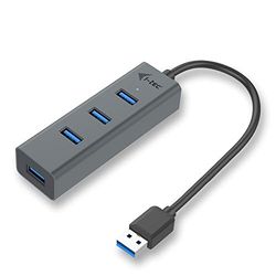 i-tec U3HUBMETAL403 USB 3.0 Metal Hub 4-port utan strömförsörjning svart